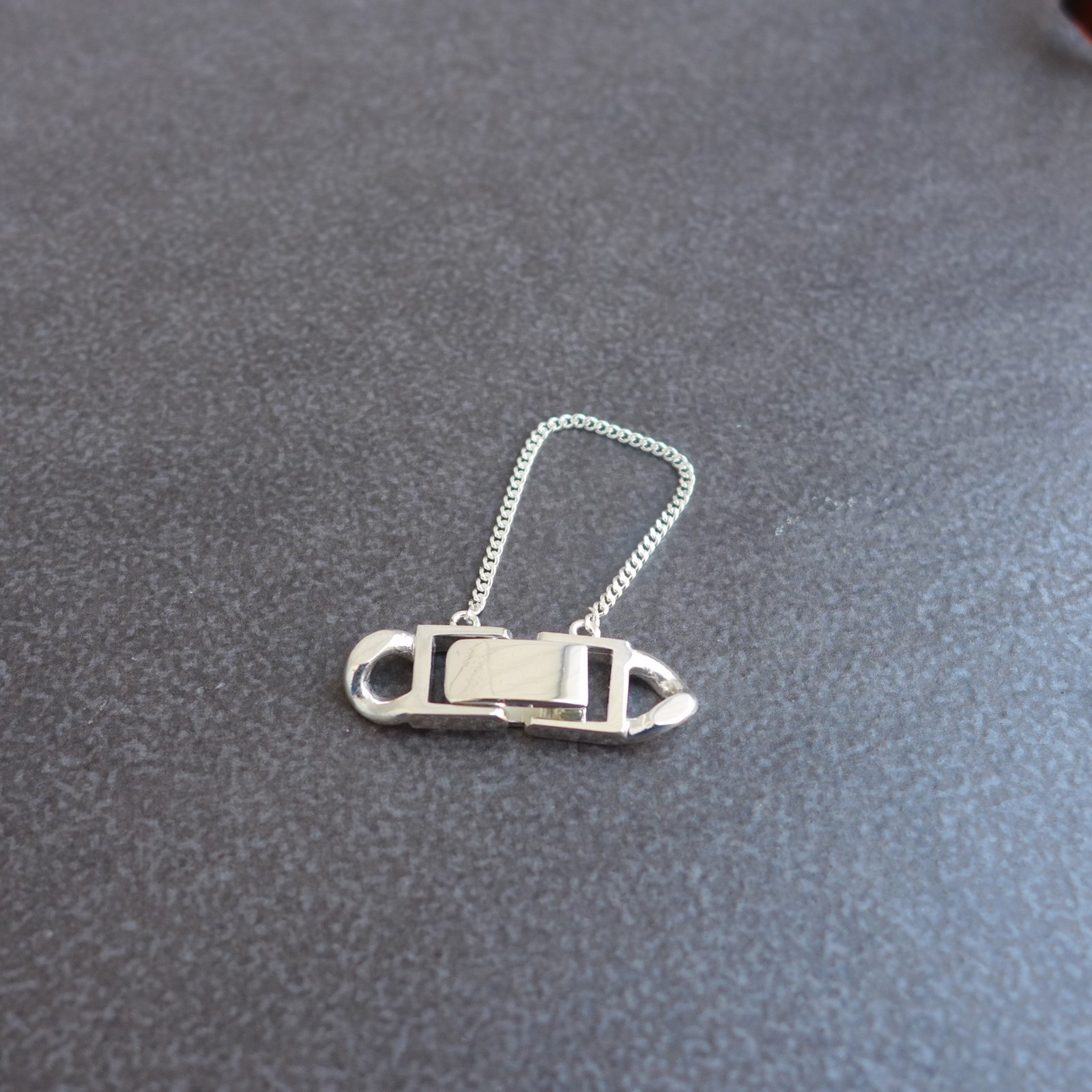 925 Sterling Silver,Snap Lock Box Clasp,With Safety Chain,Jewelry Make Findings