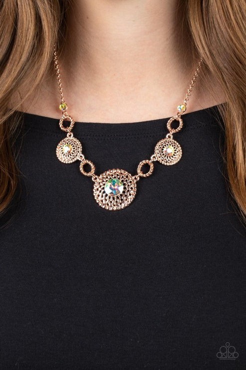 Paparazzi Jewelry Accessories – Cosmic Cosmos – Oil Spill Necklace – Vintage