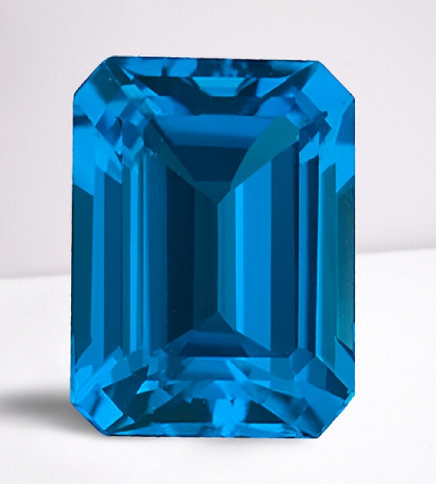 10.75Ct Natural Brazilian London Blue Topaz Radiant Cut Certified Loose Gemstone