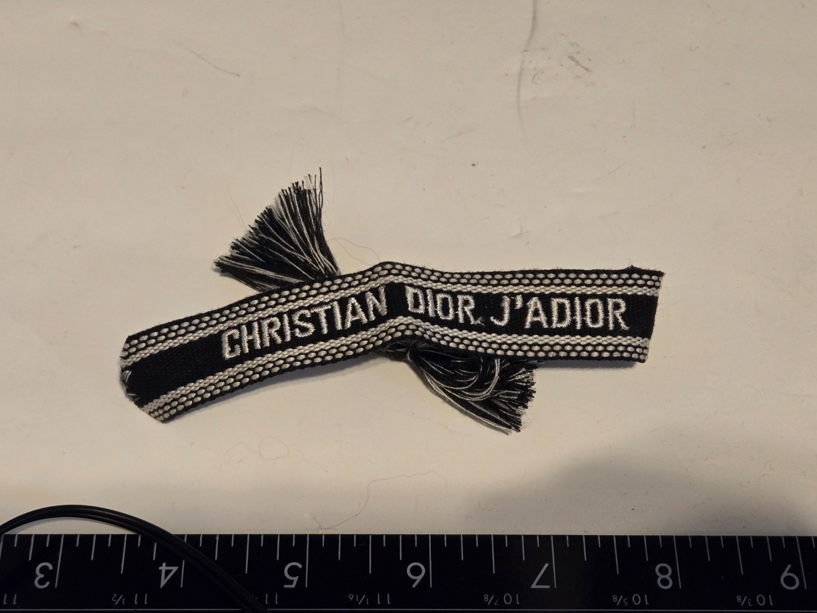 Christian Dior J’ADIOR Bracelet Navy Cotton Adjustable Wristband Unisex Used JP