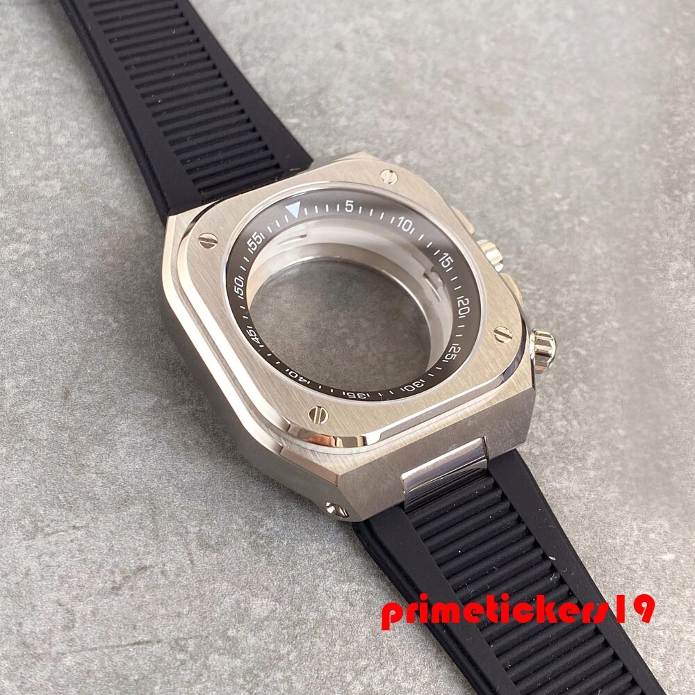 42mm Watch Case Band Sapphire+Chapter Ring Exhibition Back Fit NH35 NH36 NH38