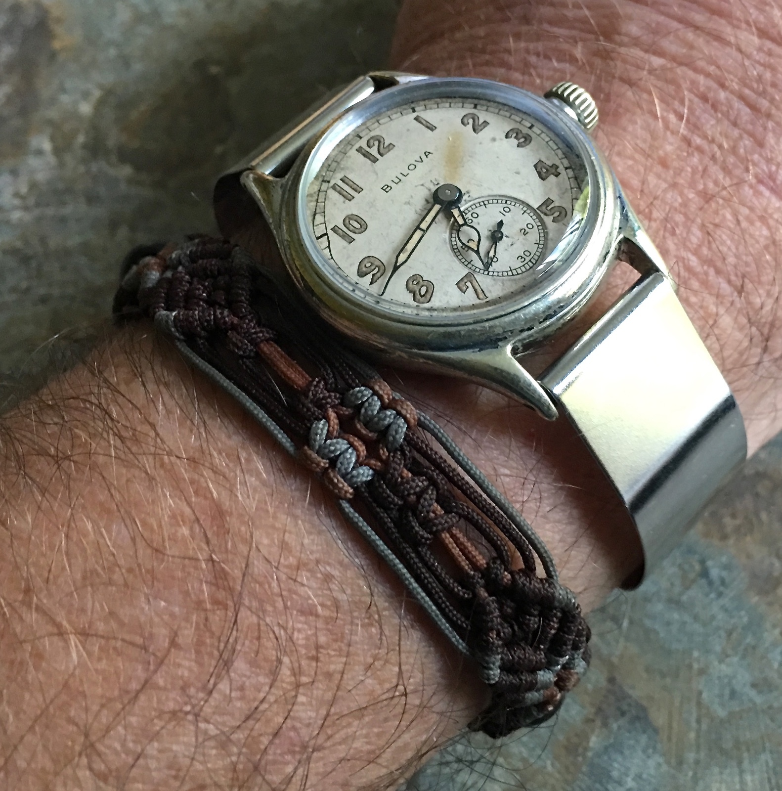 Surestay 1940s vintage military watch band 16mm cuff type spring bars/fixed lugs