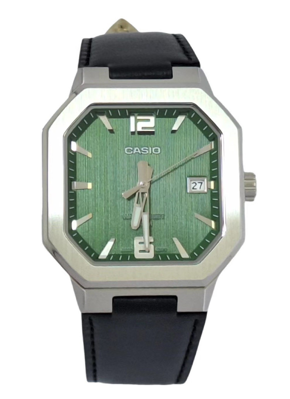 CASIO MTP‑B195 Series MTP-B195L-3AV Green Dial Analog 38 mm New Men’s Watch
