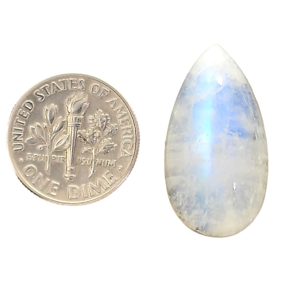 Natural Rainbow Moonstone 14×25.6×9.2 mm Pear Shape Polished Gemstone LS88-05424