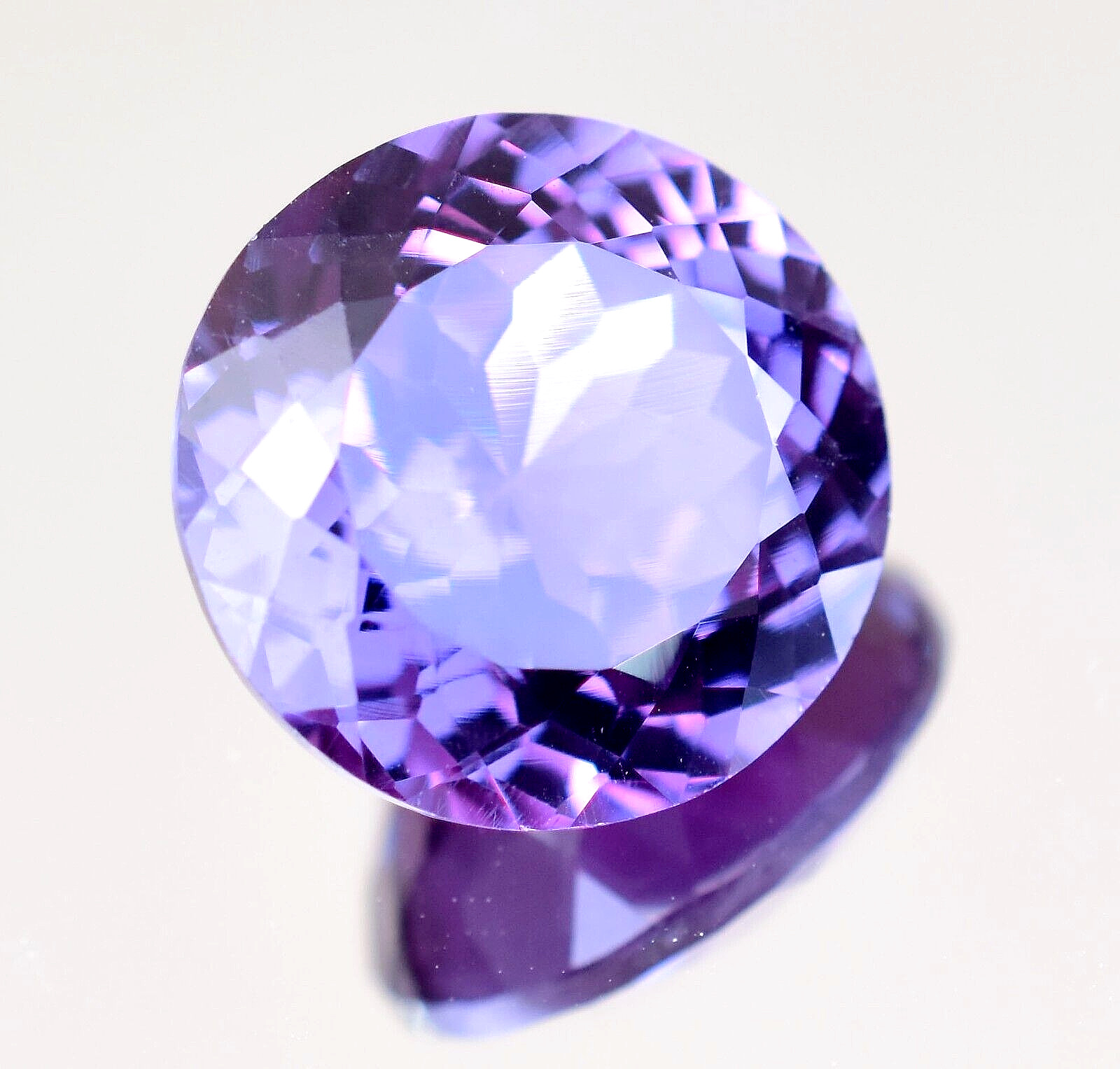 Natural 5.05 Ct Purple Sapphire Round Shape Certified Loose Gemstone With Gift