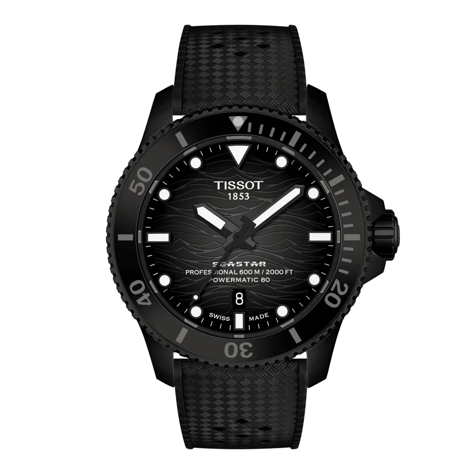 Tissot Seastar 2000 Black Dial SS 44 MM Watch T120.907.37.051.00