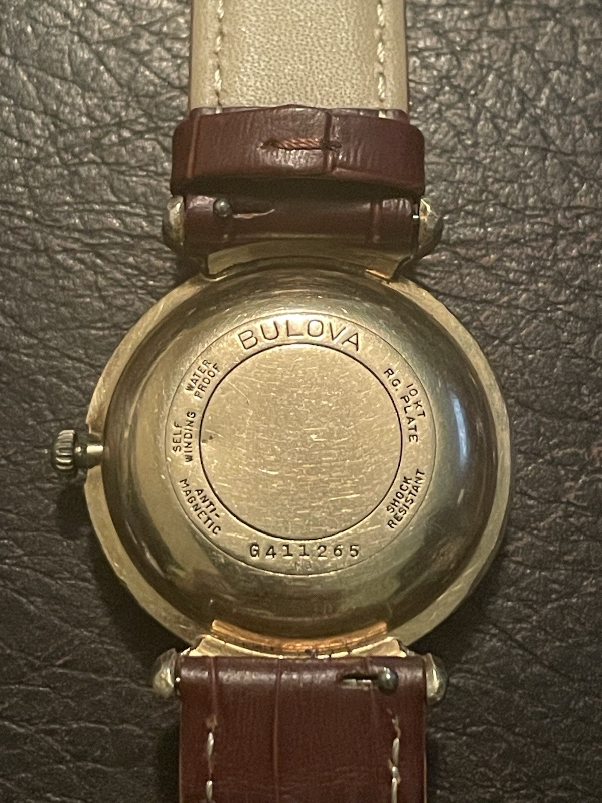 Vintage Bulova 23 Jewel Automatic Self Winding Mens Dress Watch Gold Tone Silver
