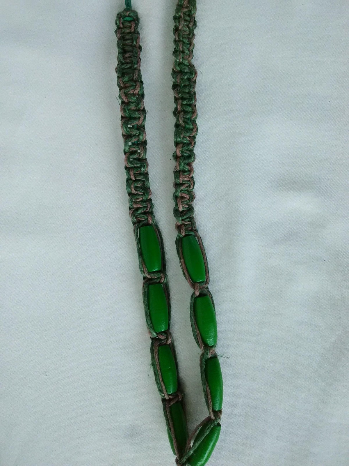 HEMP SURFER BOHO BEADED NECKLACE 24″ Unisex Beaded Macrame USA Seller New