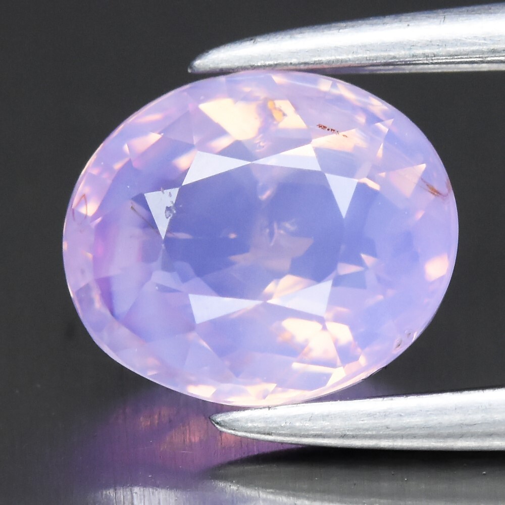 1.10ct 6.3×5.5mm Oval Pastel Purple Sapphire – Unheated, Mozambique Gem