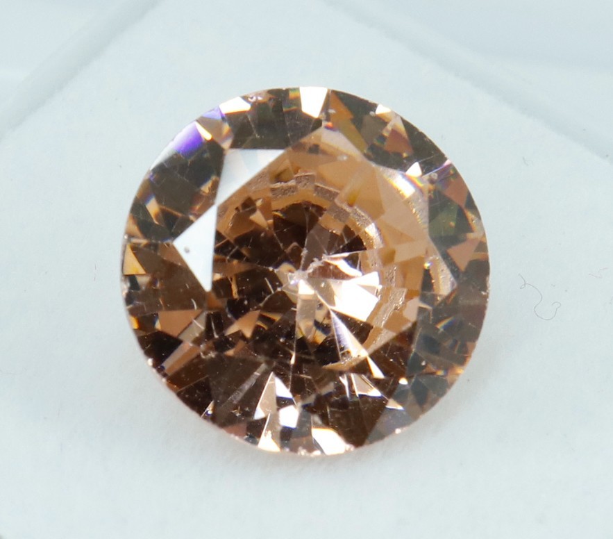 Certified 7.45 Cts. Natural Reddish Brown Zircon Round Cut Loose Gemstone