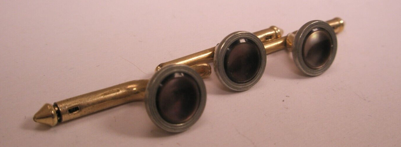 5/16″ Gray Round Mother of Pearl RGP Vintage LARTER Formal Tux Shirt Studs c331