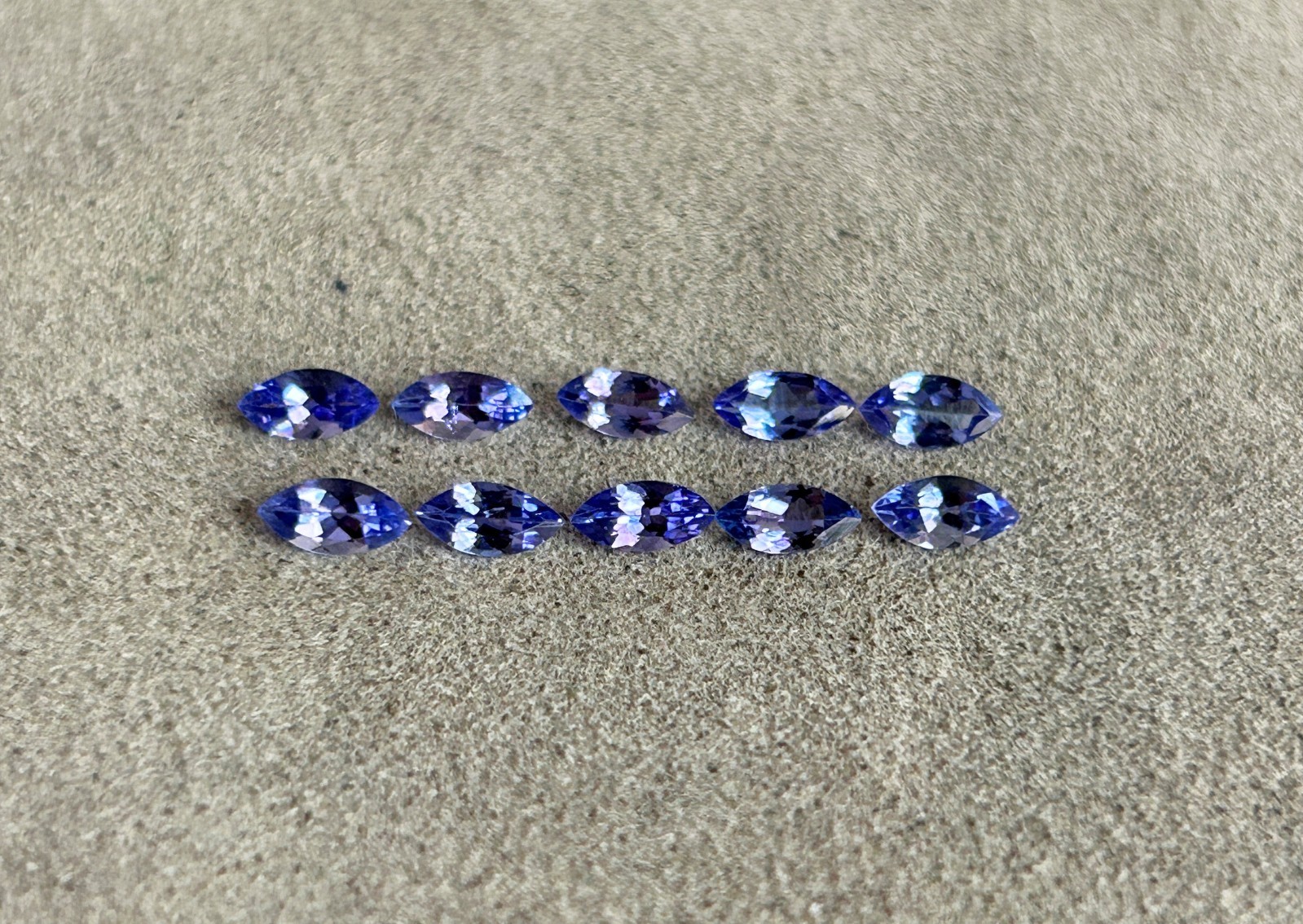 5×2.50 mm Marquise cut Natural Tanzanite Loupe clean Stones 10 pcs matching set
