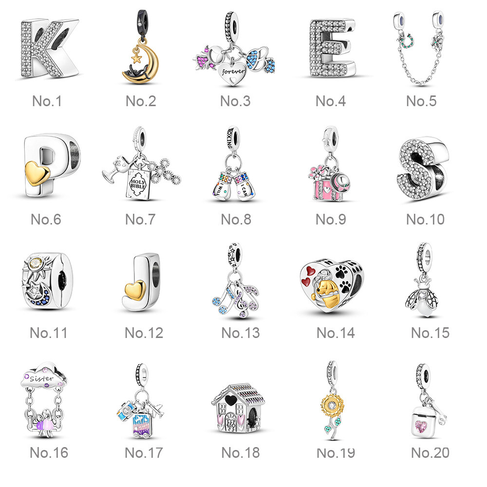 Optional Cat Music Travel Charm CZ For Women Bracelet Necklace 925 Silver Plated