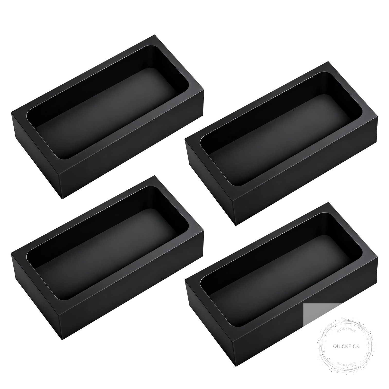 4 Pcs 1kg High-Purity Graphite Ingot Molds for Casting Gold Silver Aluminum Copp