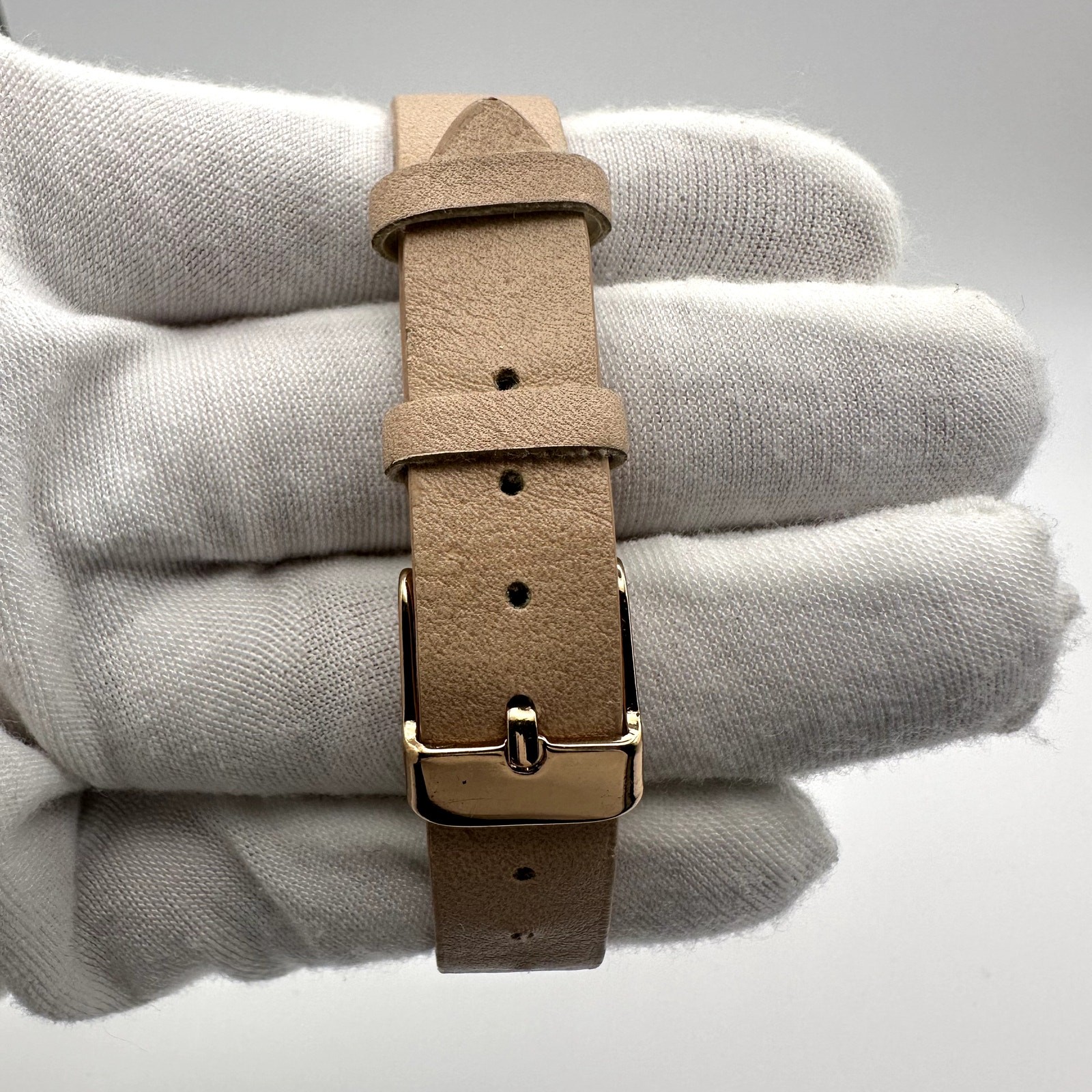 Rose Gold Tone Beige Strap Quartz Watch Women’s