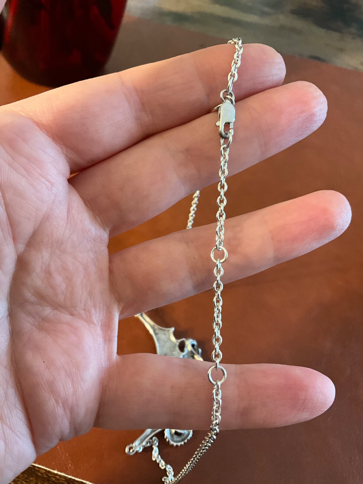Huge Sterling Silver Dragon Necklace Peter Stone