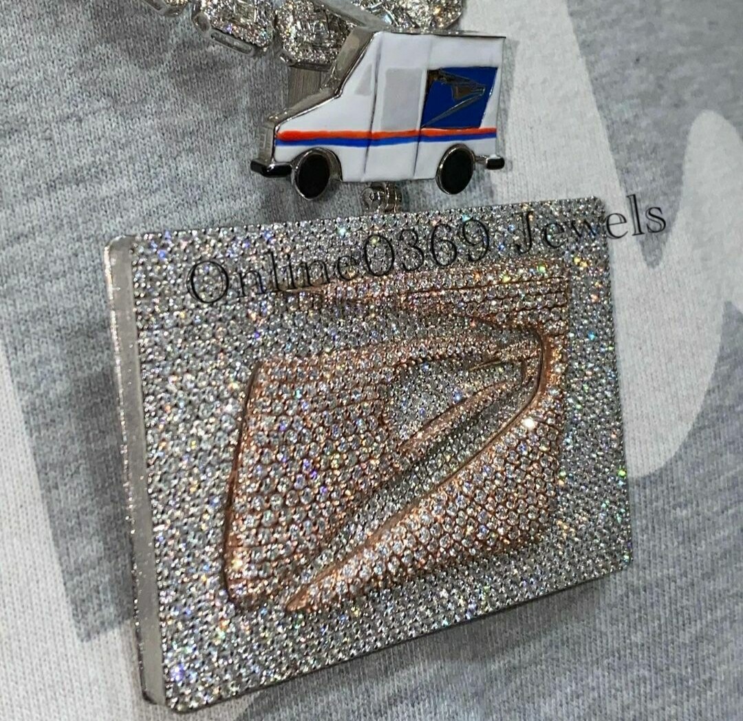 Men’s Customized 3 ct Round Cubic Zirconia Delivery Order Pendant 925 Silver