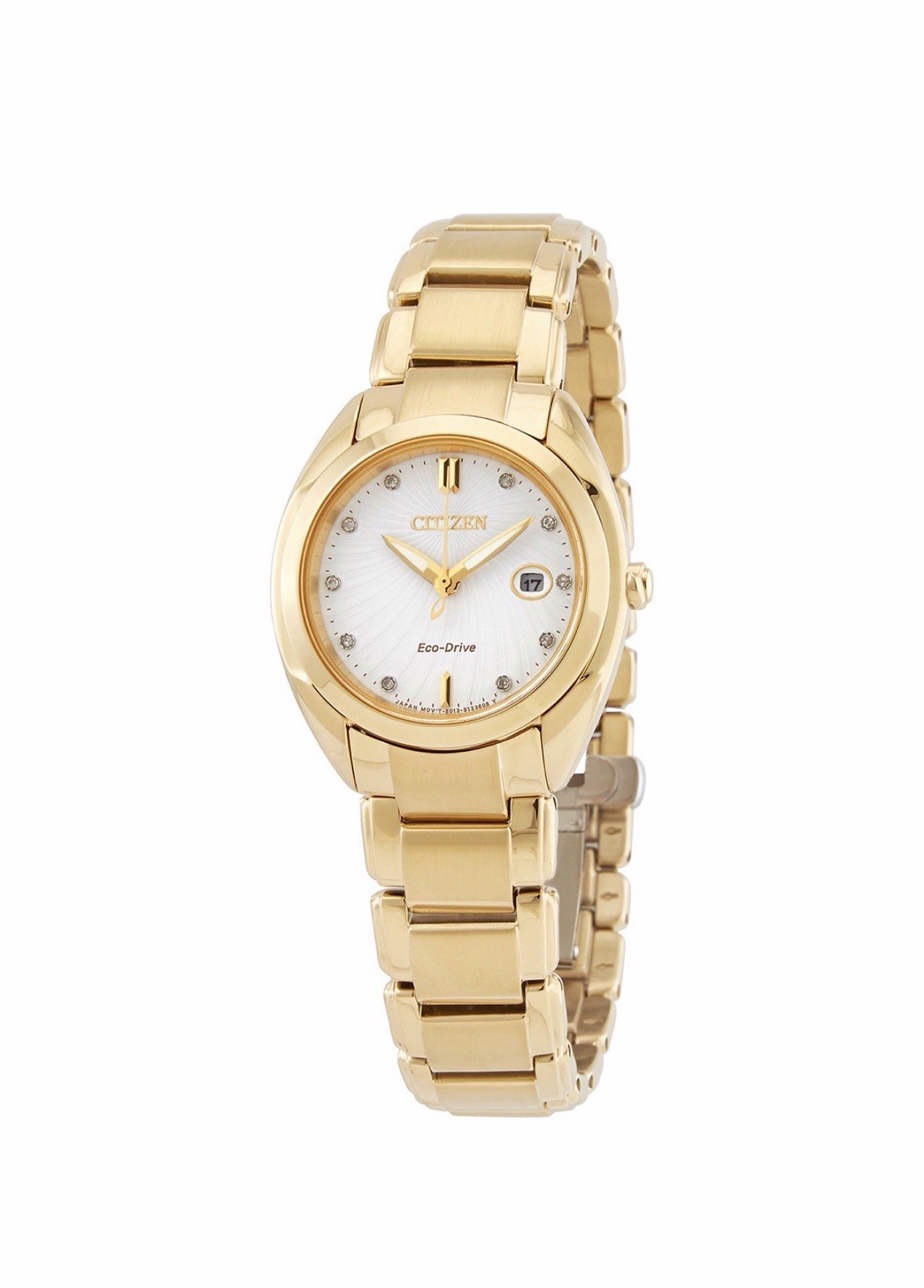 Citizen Diamond White Dial Gold-tone Ladies WatchItem No. EM0313-54A