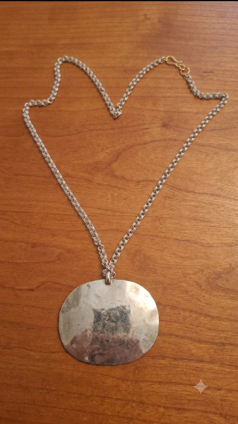 Vintage Tibetan Tribal Turquoise Coral Pendant Necklace, Antiqued Silver