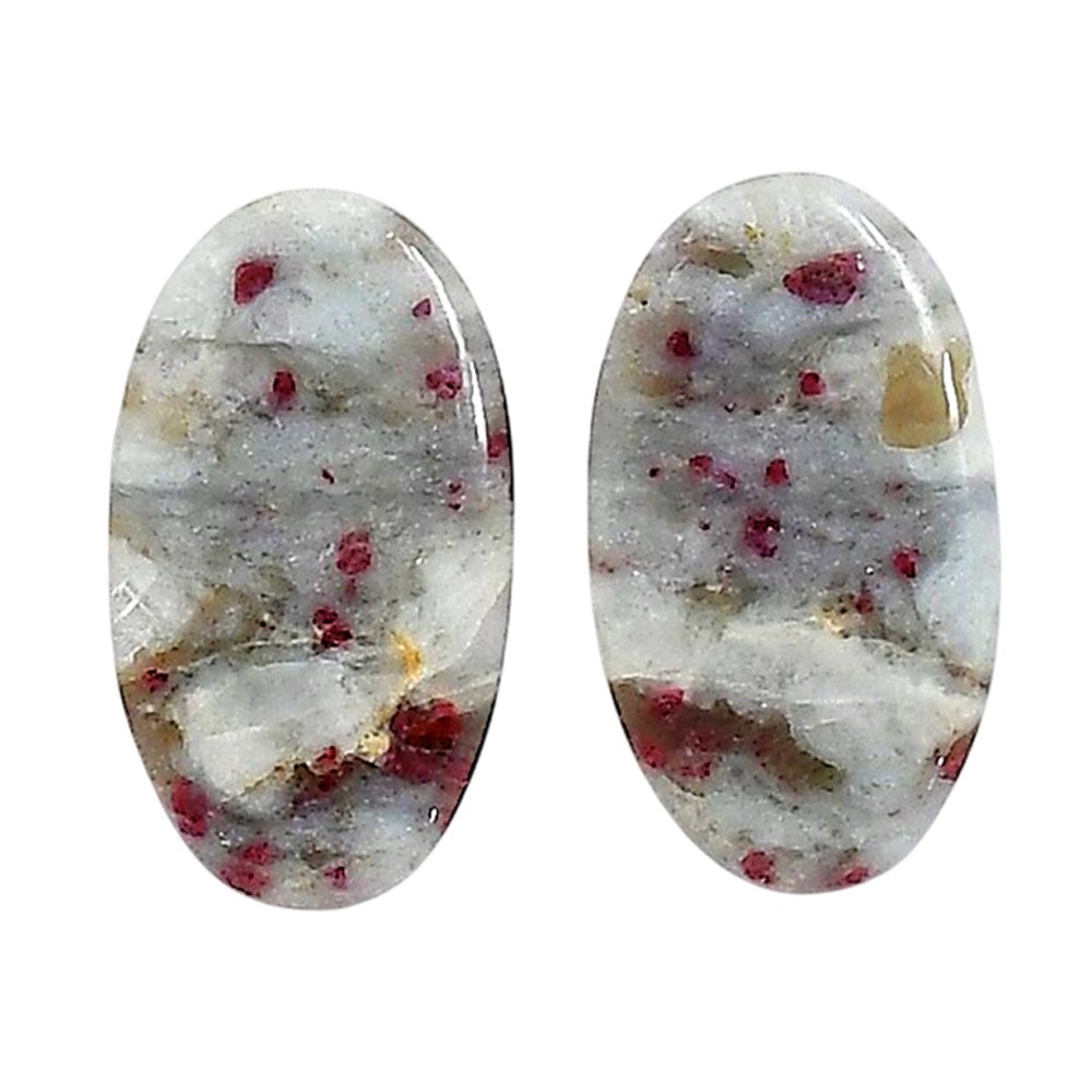 Natural Cinnabar 13x23x4.3 mm Oval Shape Polished Gemstone LS51-06746