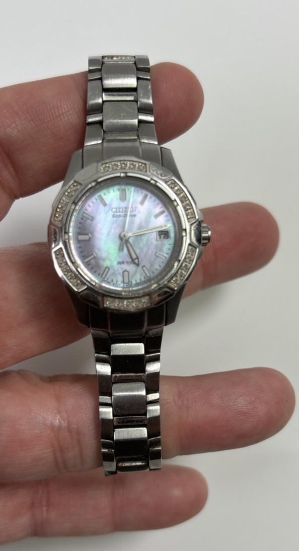 Citizen Eco-Drive Automatic Women’s Pink Mother Of Pearl Stainless Watch WR100