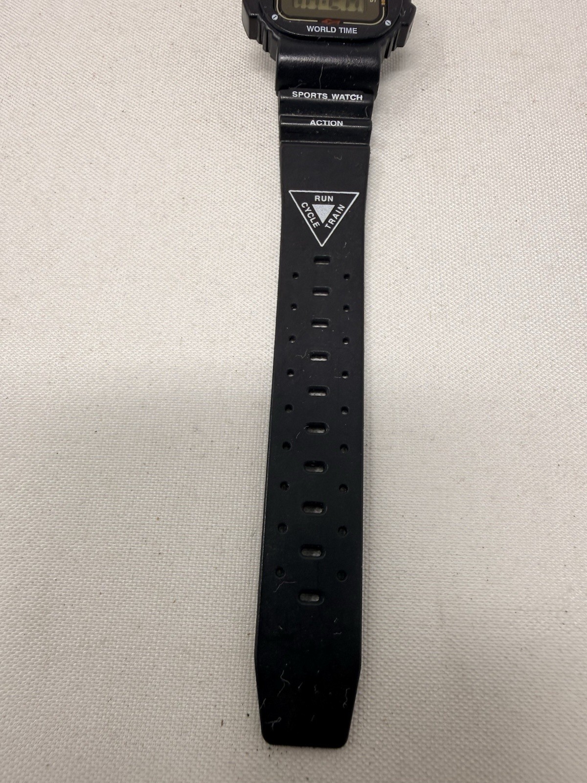 Vtg Success Quartz Digital Sports Watch Black Resin Strap Retro New Battery