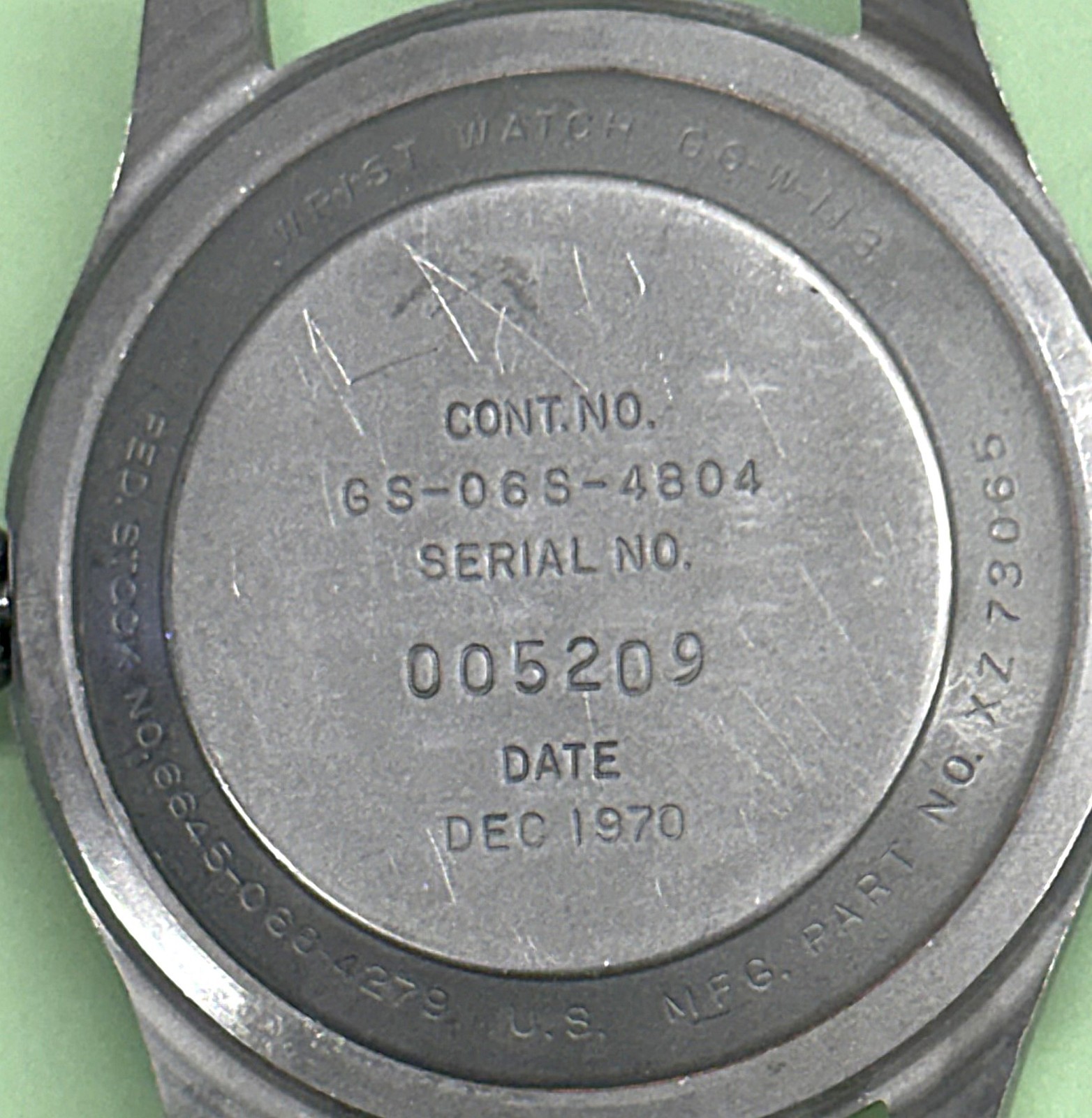 Vintage Benrus Stainless Steel GG-W-113 US Military Mens Watch Vietnam Dec 1970