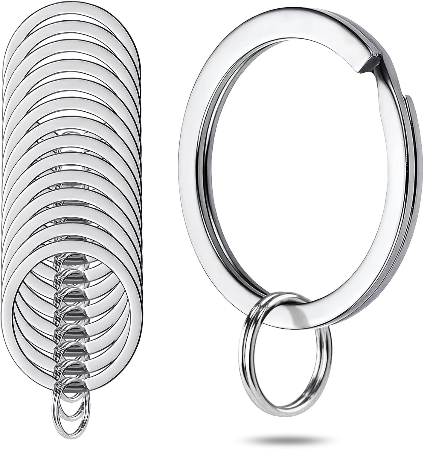 Surgical and Marine Grade Stainless Steel Split Ring for Keychains Heavy Duty