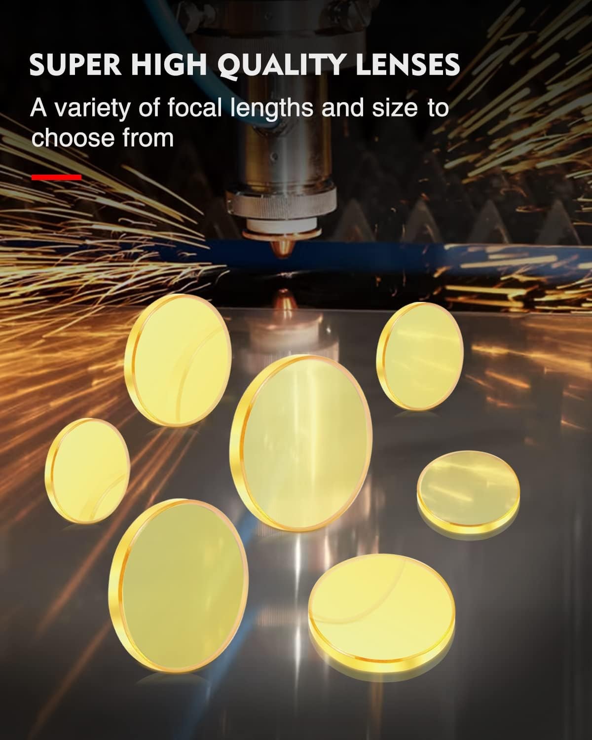 FAHKNS CVD ZnSe CO2 Laser Lens FL63.5mm/2.5", Diameter:20mm/0.79"