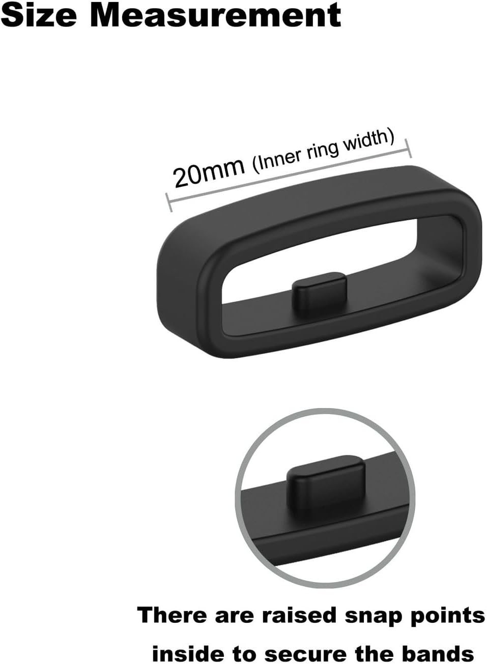 Lightweight Anti-Slip Band Retainer Rings for Amazfit T-Rex & Active Series