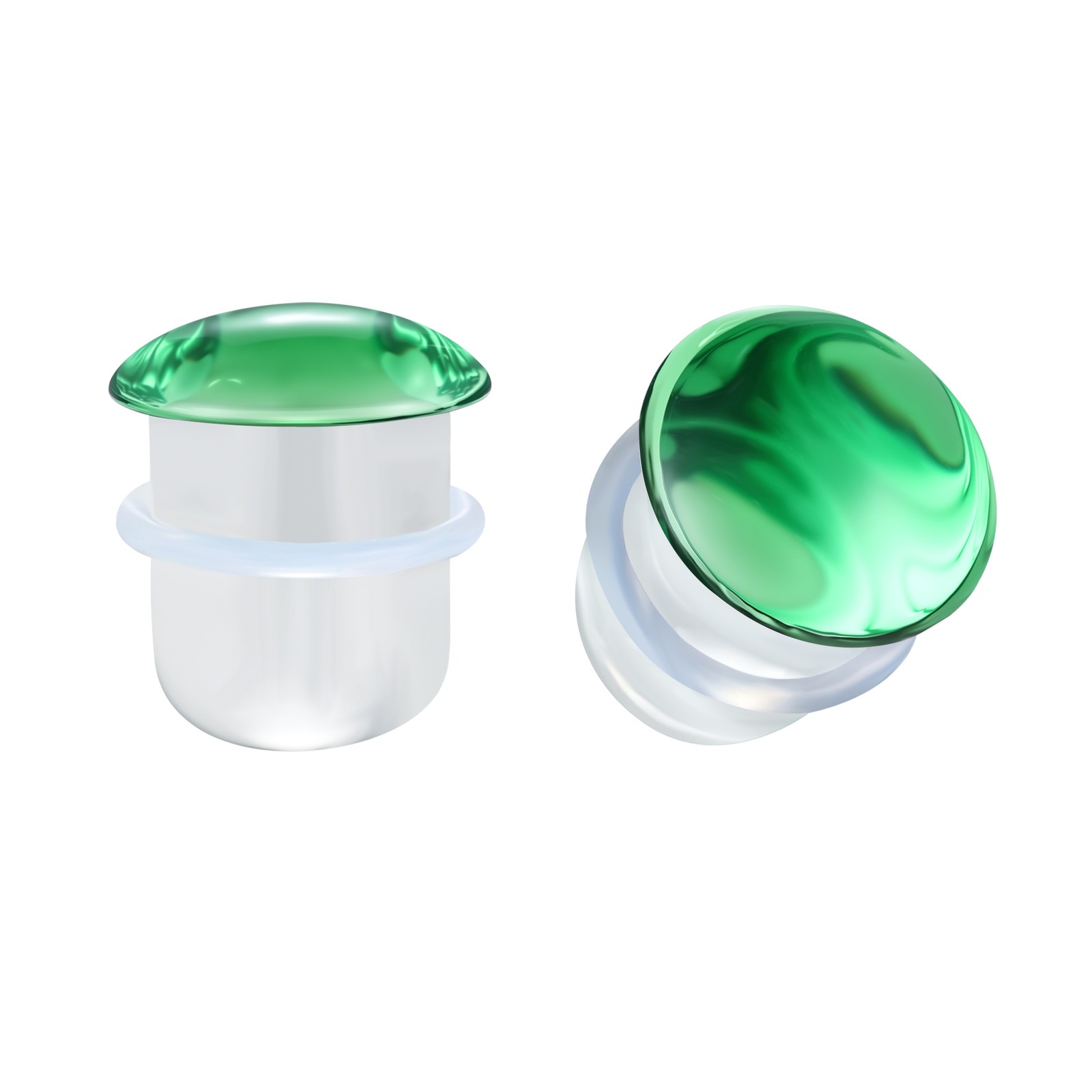 Single Flare Plugs Tunnels Glass Ear Gauges Ear Lobe Stretching Piercing 3-25MM