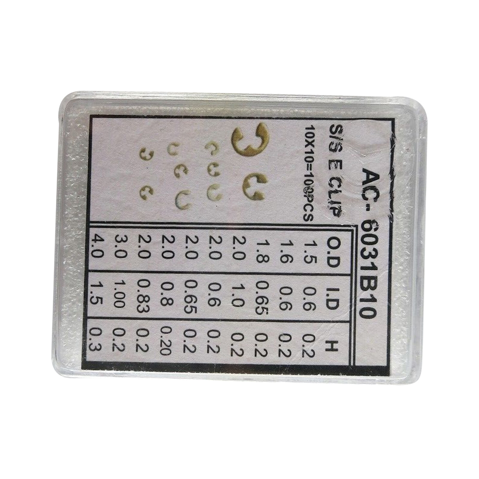 90Pack Watch Pusher Button C-clip E Clip Circlip Ring 9 Sizes Assortment