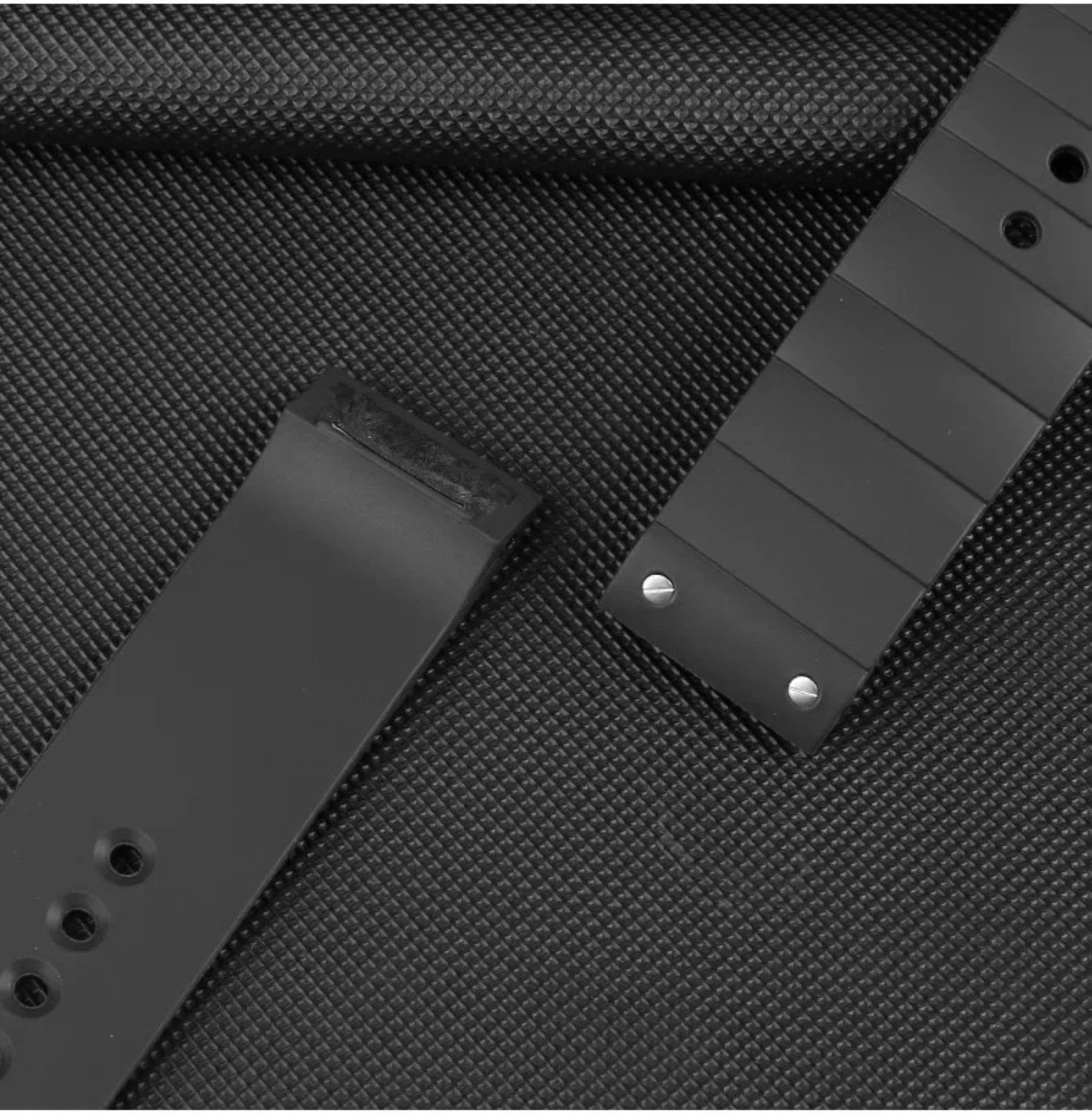 23mm Watchband For Cartier Santos 100 Rubber Band Black Rivet Silicone Strap