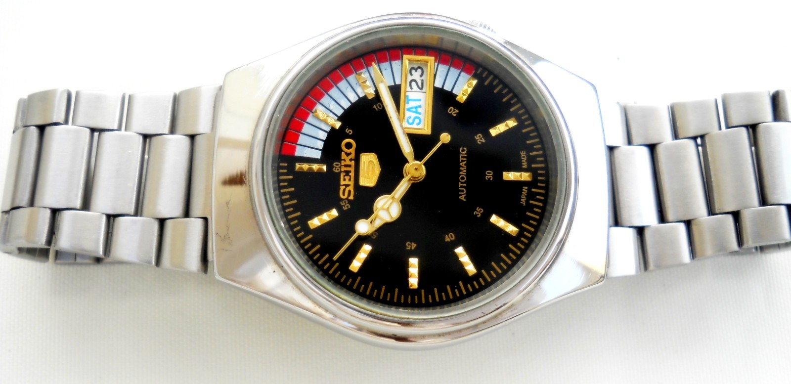 Vintage Seiko 5 Automatic 7S26 Japan Men’s Watch – Aftermarket Black Rally Dial