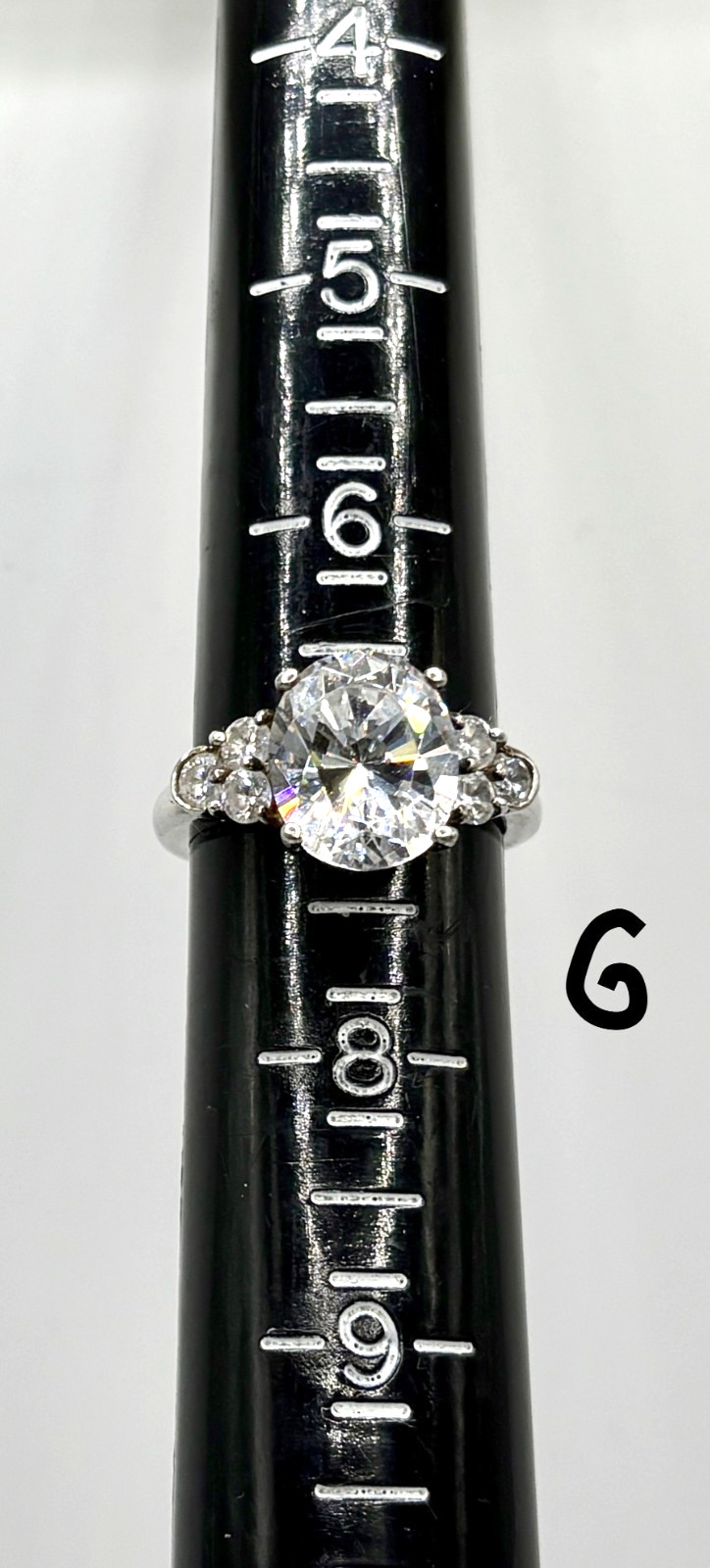 10 pc Lot Of Vintage Signed 925 Sterling Silver CZ Rings Sizes 6.5 ~ 9 50 Grams