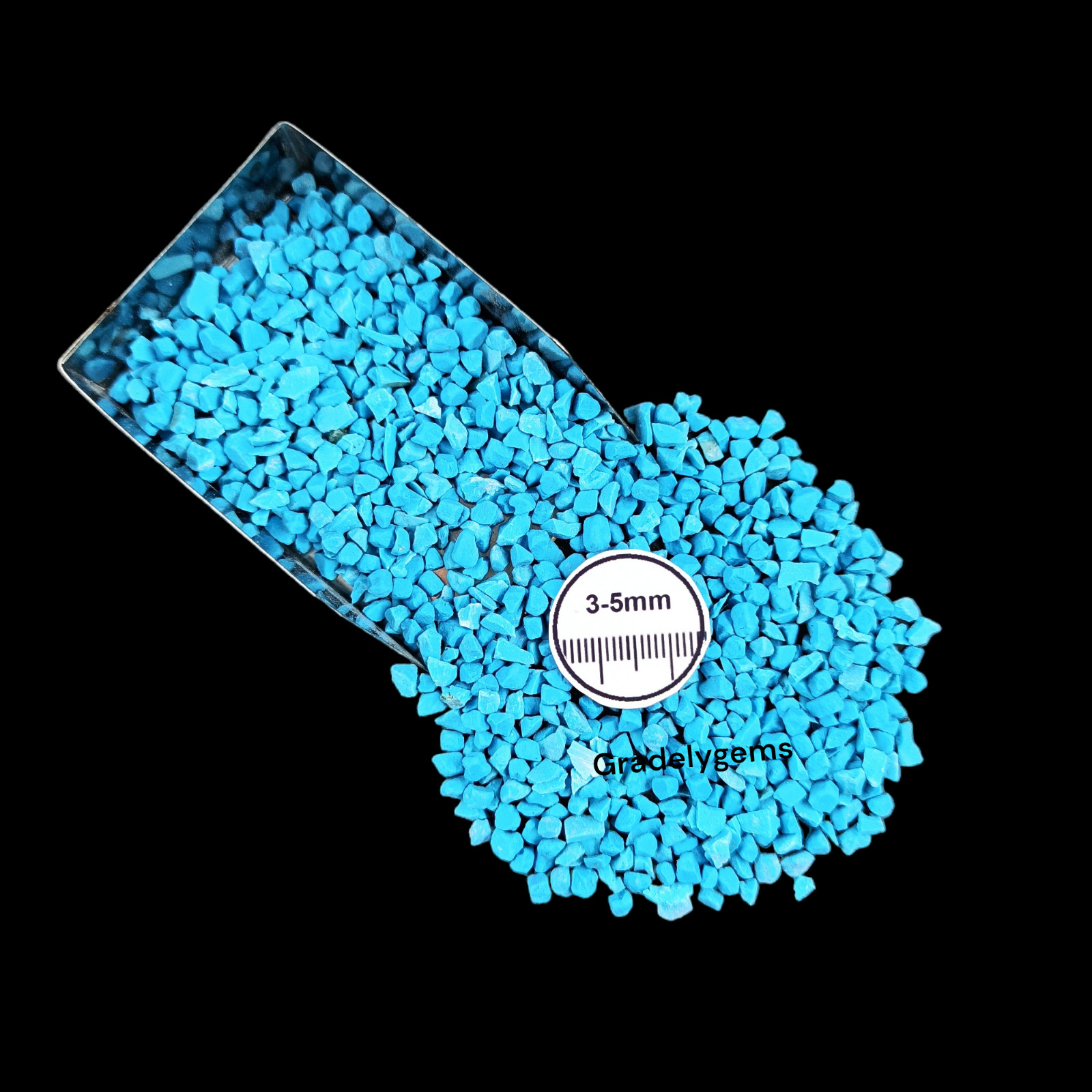 Sky Blue Turquoise Gemstone Crushed Powder – Vivid Hue for Resin Art, DIY Crafts