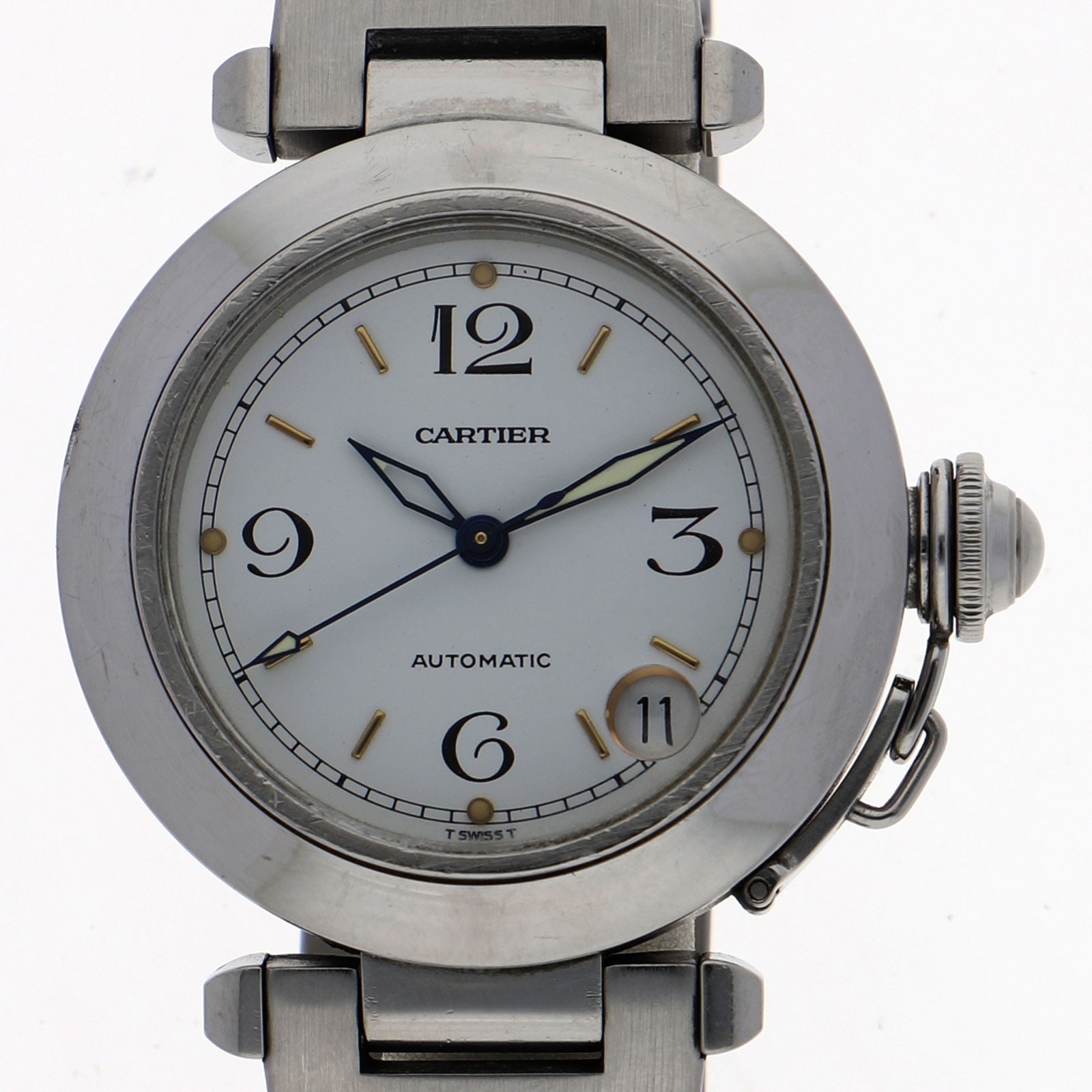 CARTIER W31015M7 Pasha C white Dial Automatic Stainless Steel Unisex