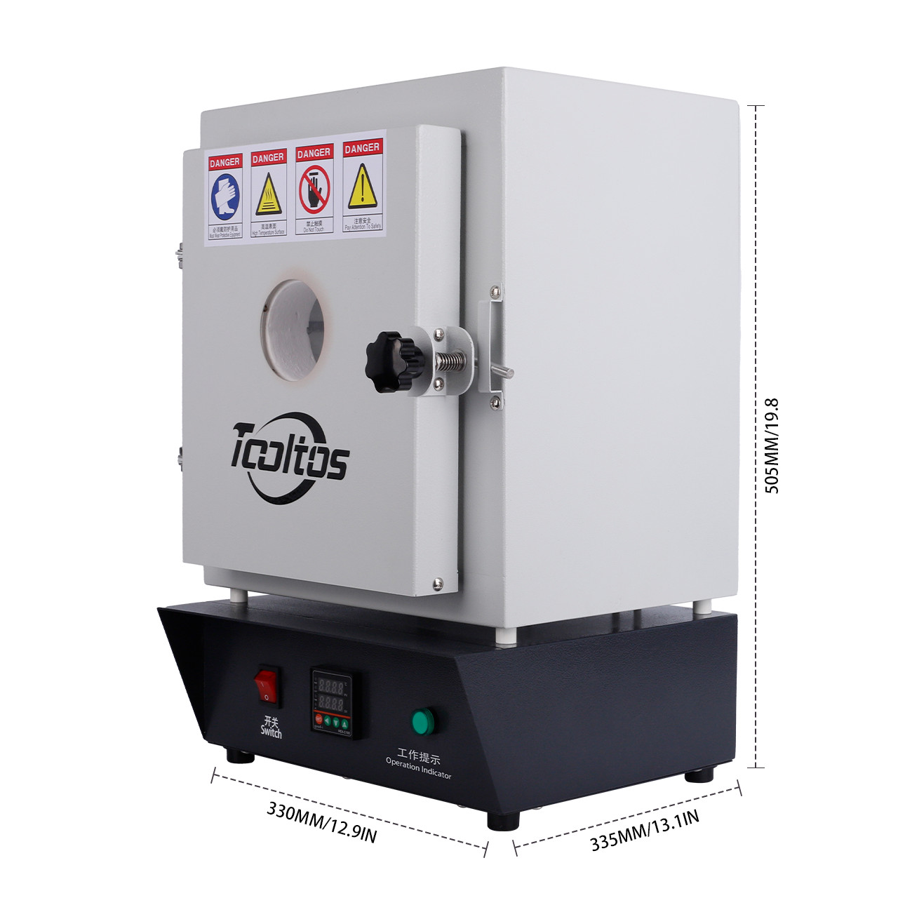 TOOLTOS Dual-Layer Burnout Furnace for Jewelry Casting with Observation Window