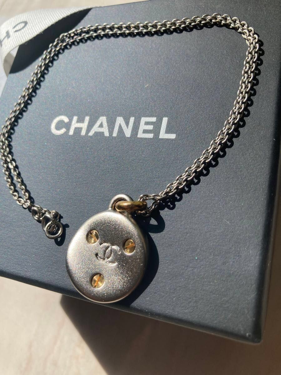 CHANEL Necklace Pendant Gold Tone Chain Length 40cm Top Diameter 2.2cm 98P Mark