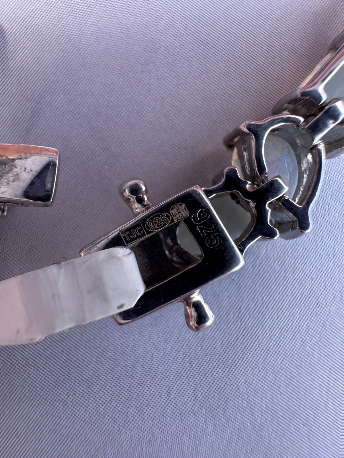 Stunning Genuine Opal Bracelet In Sterling Silver