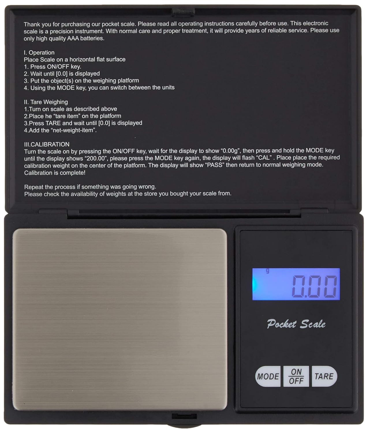 Compact Digital Pocket Scale With Tare Function And Backlit Display 500G