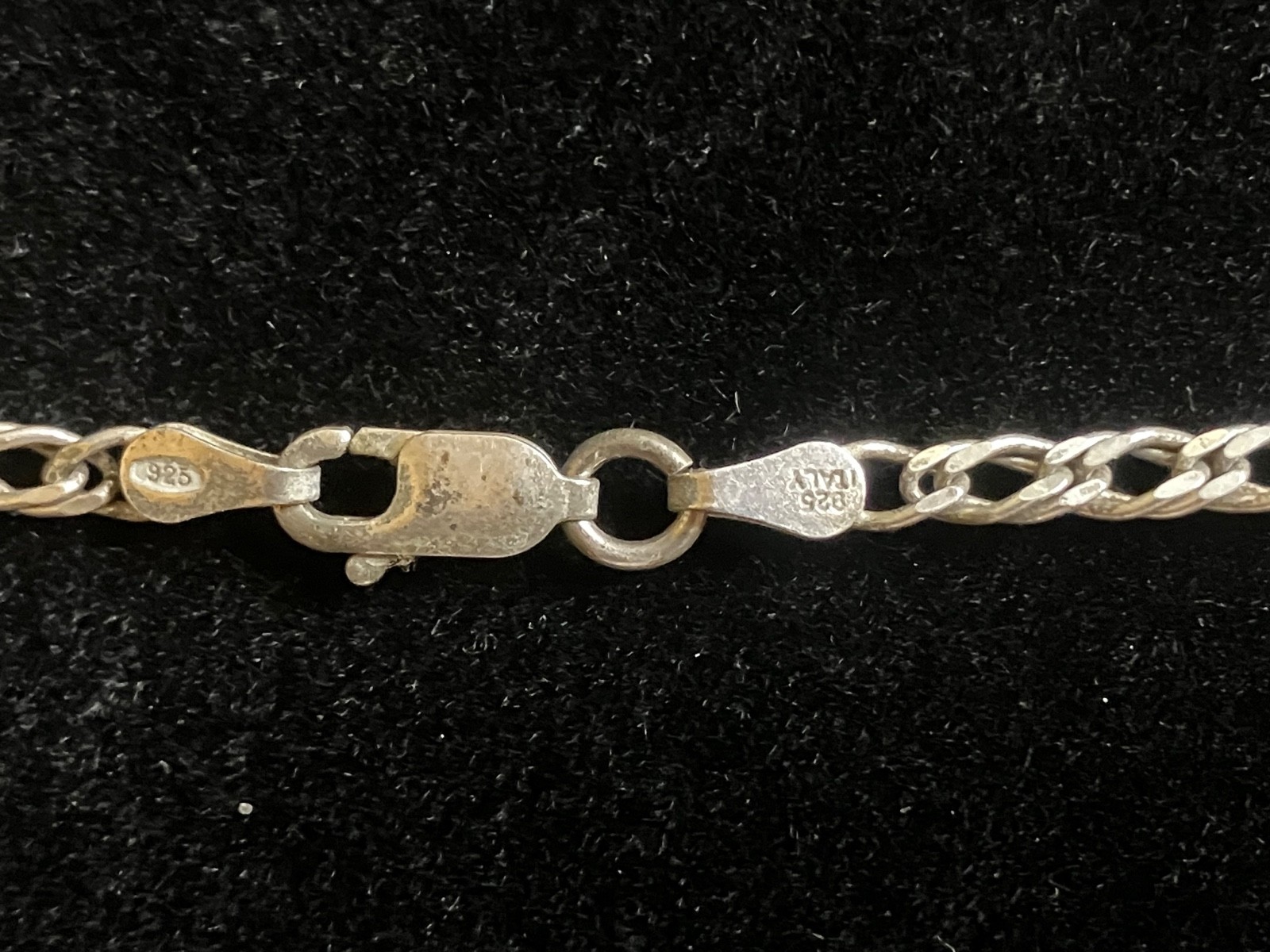 Italy Solid 925 Sterling Silver Flat Curb Cuban Link Men’s Bracelet 9.5in. 3.9 g