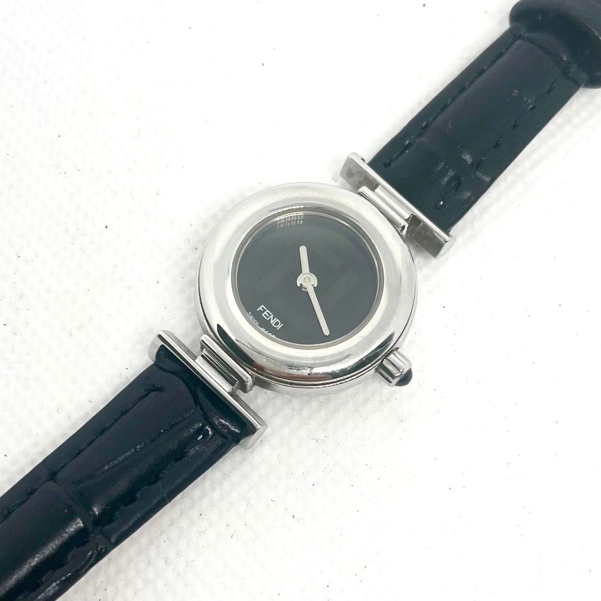 Working item FENDI 320L ladies’ wristwatch black dial aftermarket new leather be