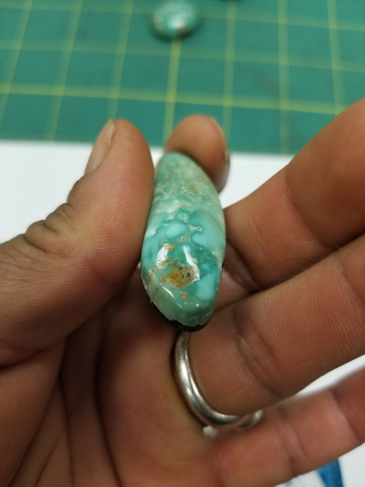 Stormy Mountain Turquoise 49 ct. Cabochon Estate Find Old Stock