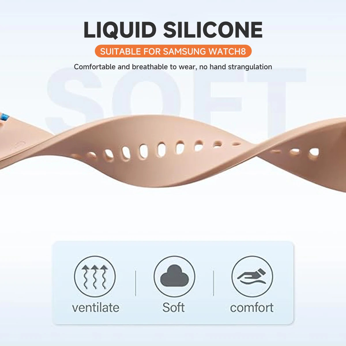 Silicone Watch Band Strap+PC Case+Glass For Samsung Galaxy watch 8 40mm 44mm