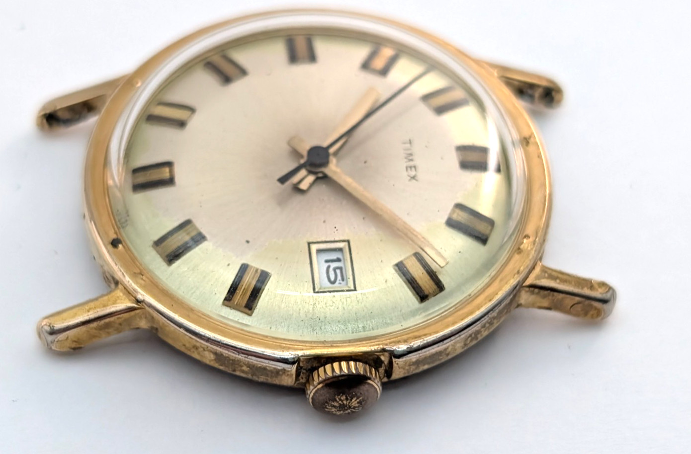 1972 TIMEX Mercury Calendar 16560 2572 Vintage 32mm Watch Movement PARTS REPAIR