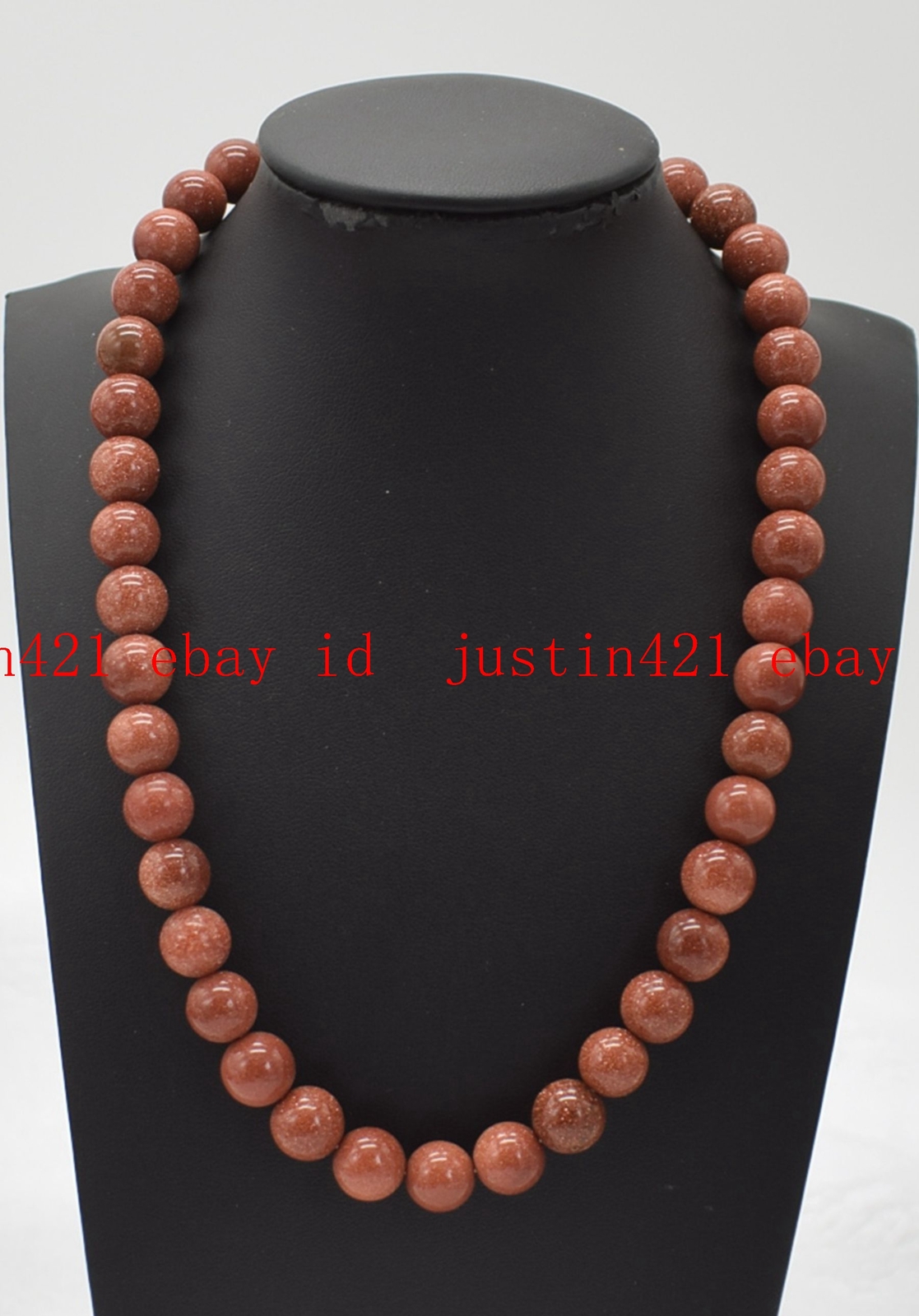 Natural 8/10/12/14mm Gold Sandstone Round Gemstone Beads Necklace 18″ AAA+