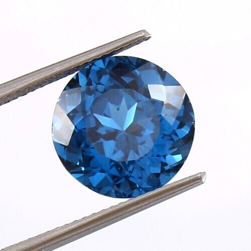 AAA 11.50 MM Natural Flawless Brazilian Blue Tourmaline Loose Round Gemstone Cut