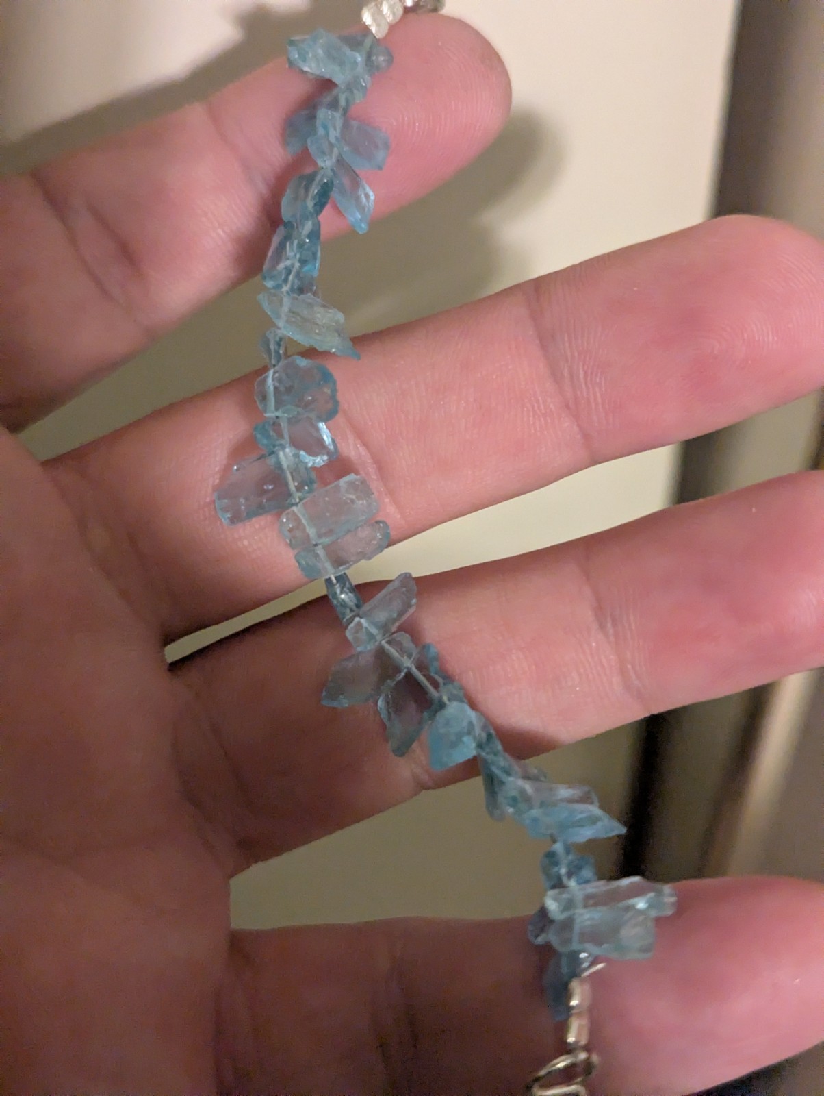 Light Blue sky apatite Crystal Bracelet 5.5 In