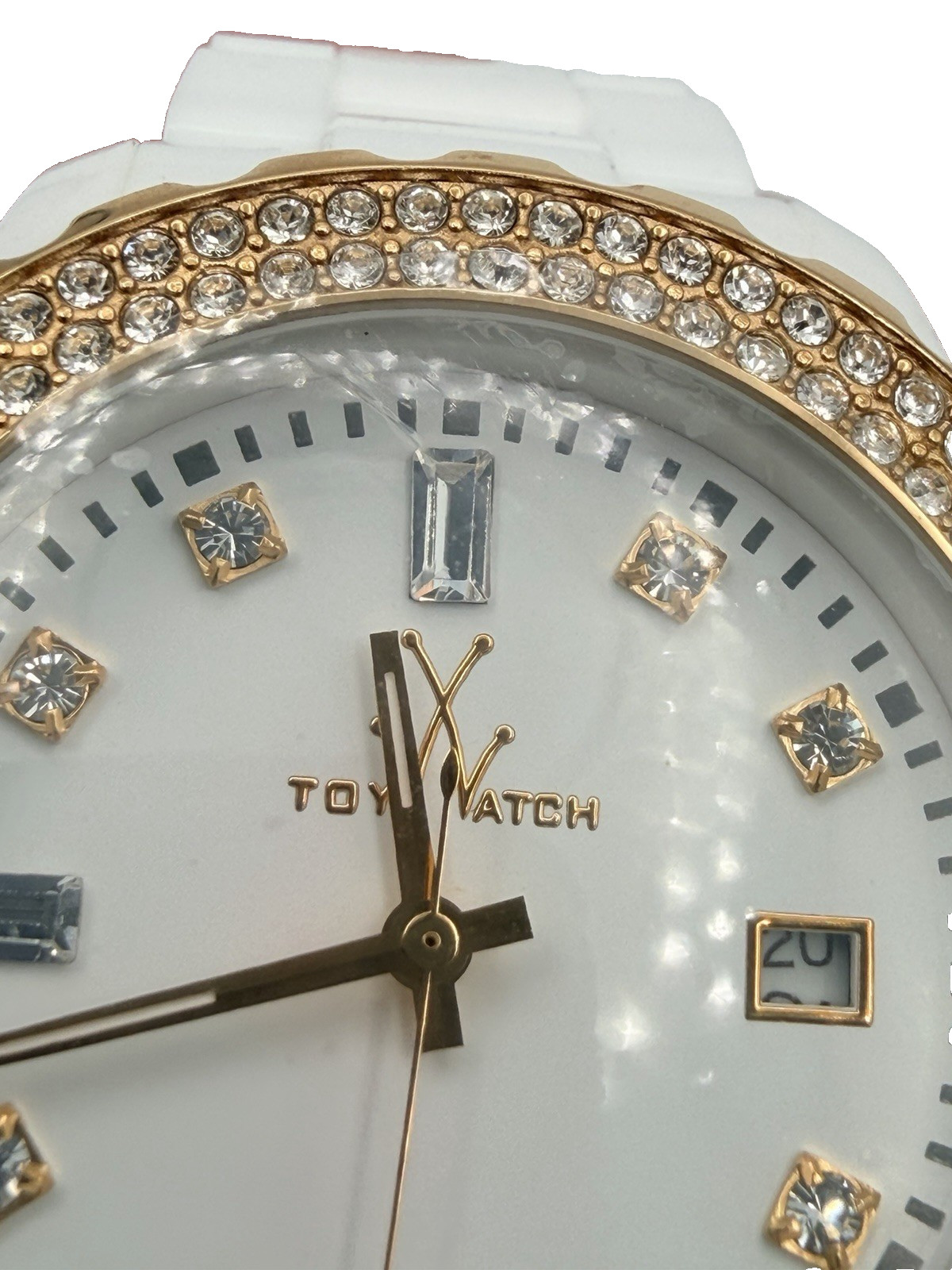 ToyWatch Quartz Women’s Watch Swarovski Crystal Encrusted Gold Tone Bezel New
